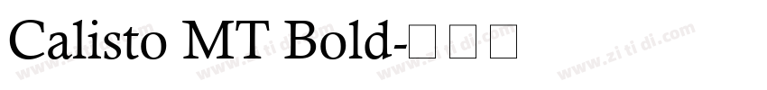 Calisto MT Bold字体转换